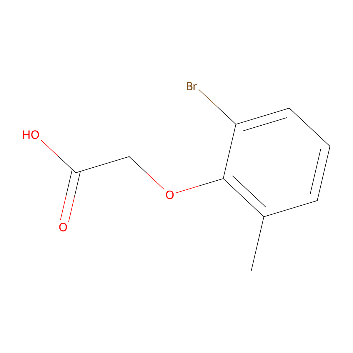 2-(2-Bromo-6-methylphenoxy)acetic acid molecular structure, CAS 25141-18-8