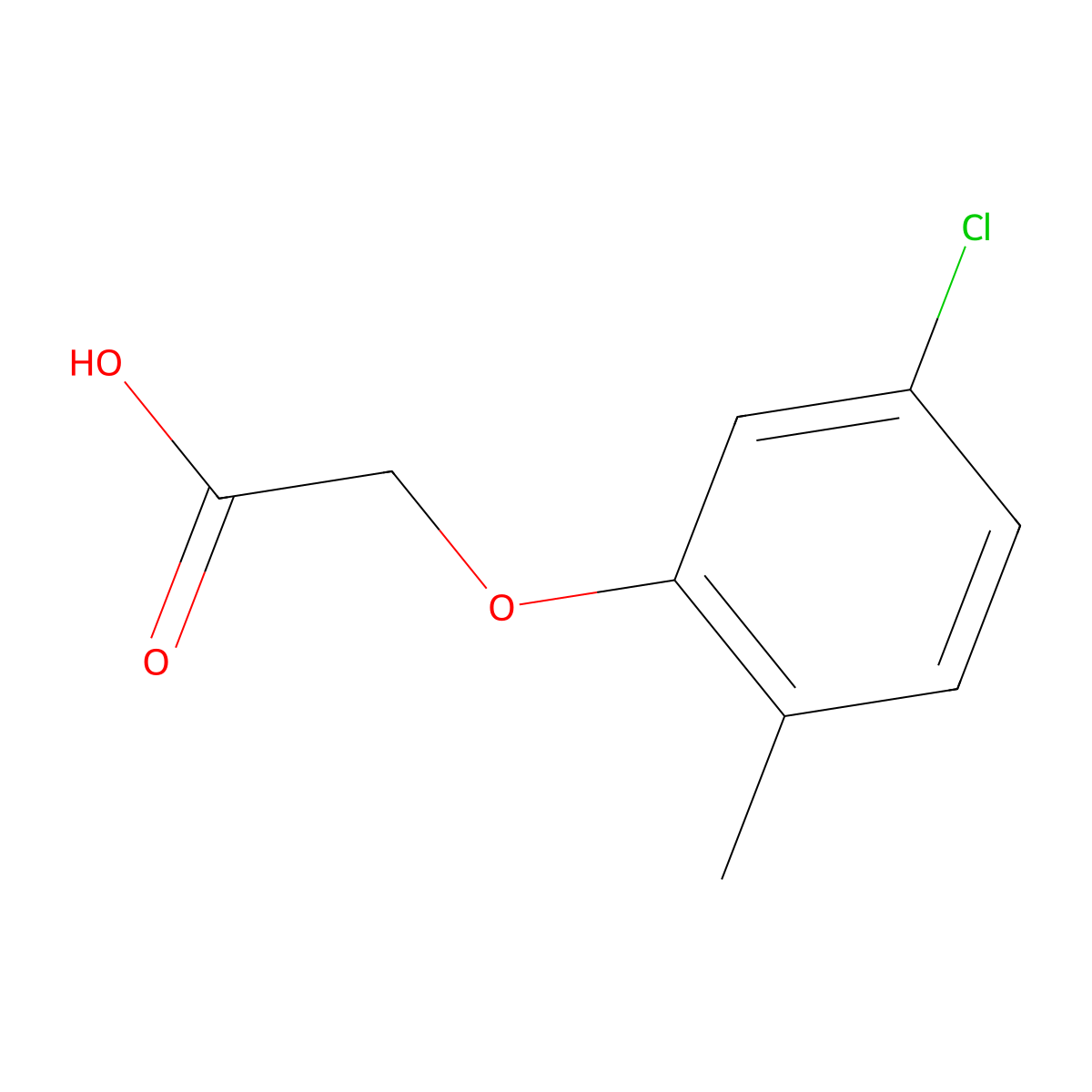 2-(5-Chloro-2-methylphenoxy)acetic acid molecular structure, CAS 25141-38-2