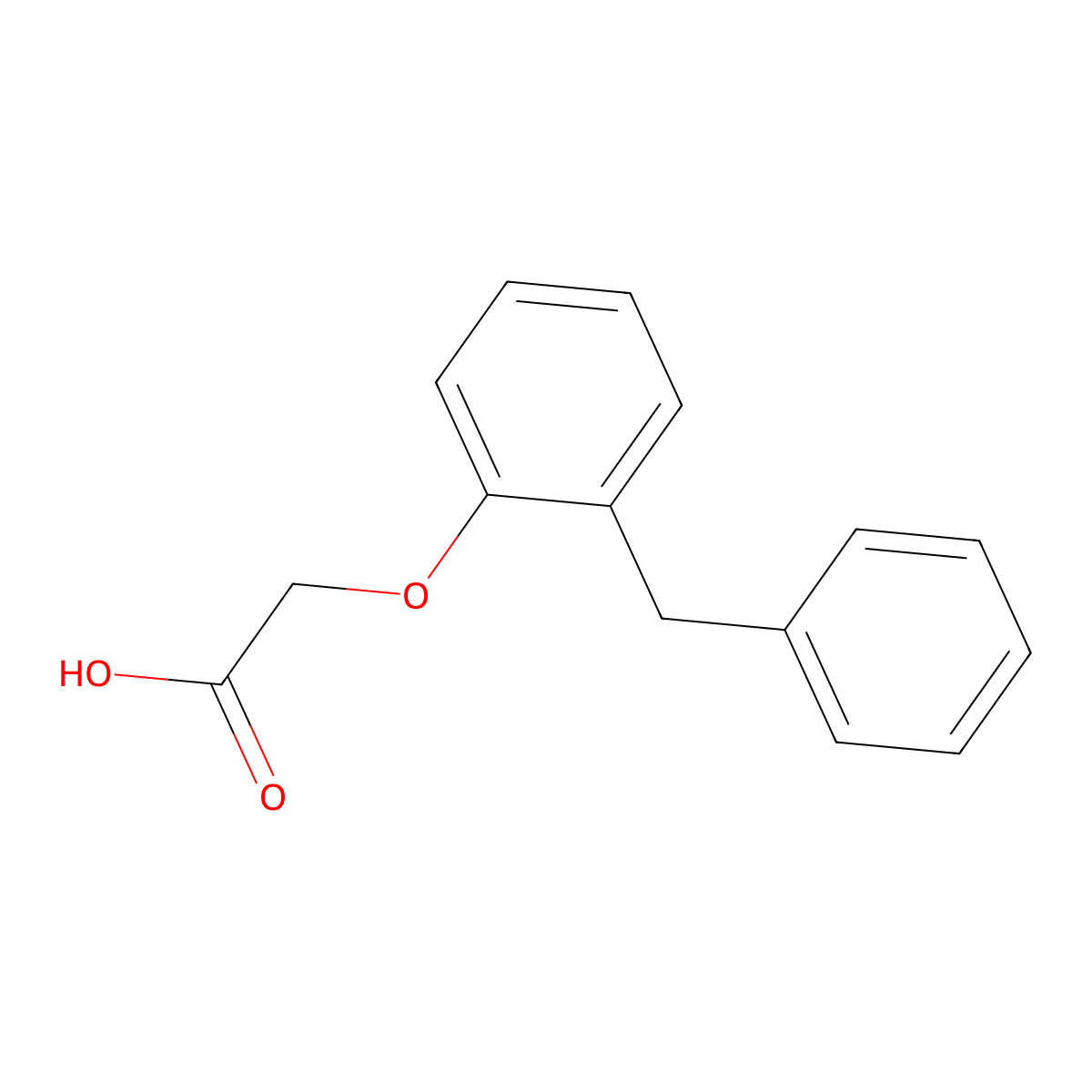 2-(2-Benzylphenoxy)acetic acid molecular structure, CAS 25141-45-1