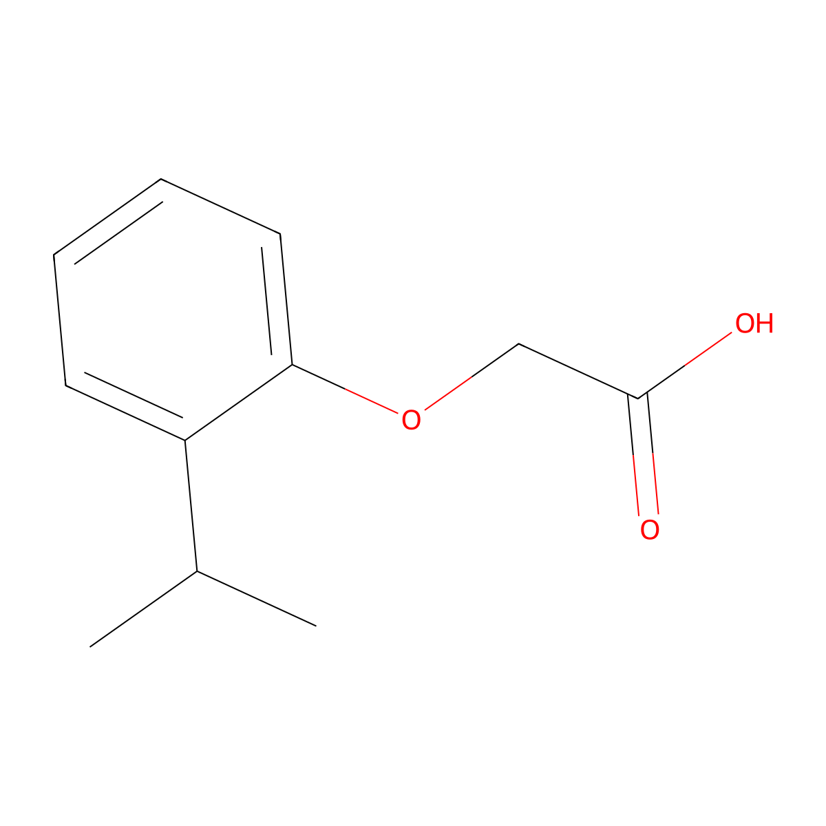 2-[2-(Propan-2-yl)phenoxy]acetic acid molecular structure, CAS 25141-58-6
