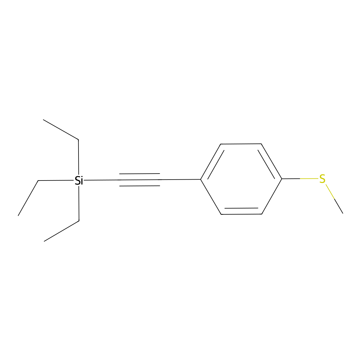 1-(Methylthio)-4-[2-(triethylsilyl)ethynyl]benzene molecular structure, CAS 2514126-51-1