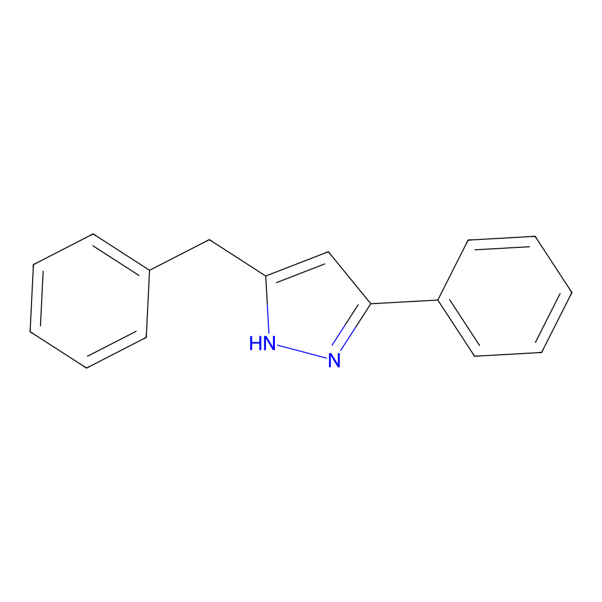 3-Benzyl-5-phenyl-1H-pyrazole molecular structure, CAS 25142-45-4
