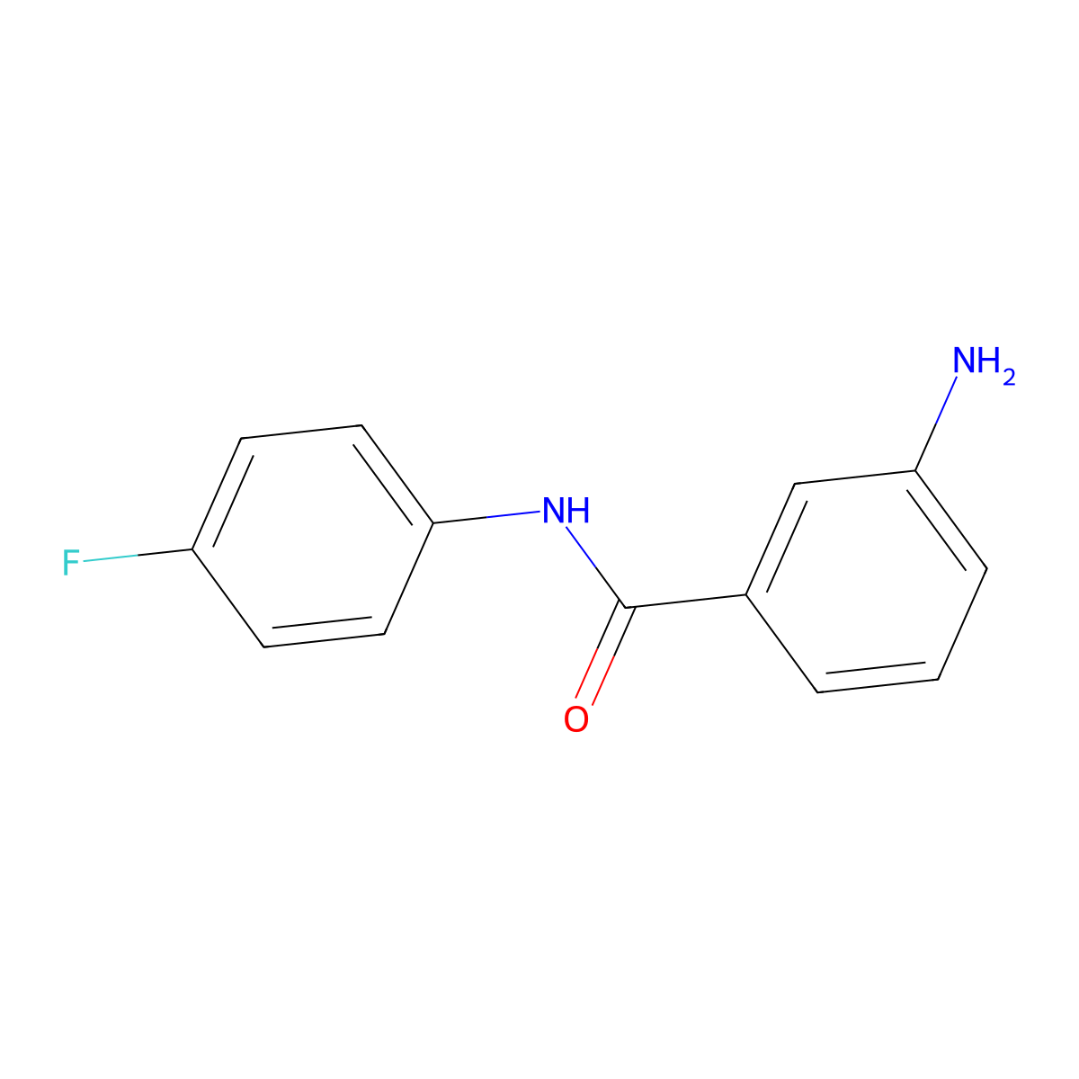 3-amino-N-(4-fluorophenyl)benzamide molecular structure, CAS 251446-38-5