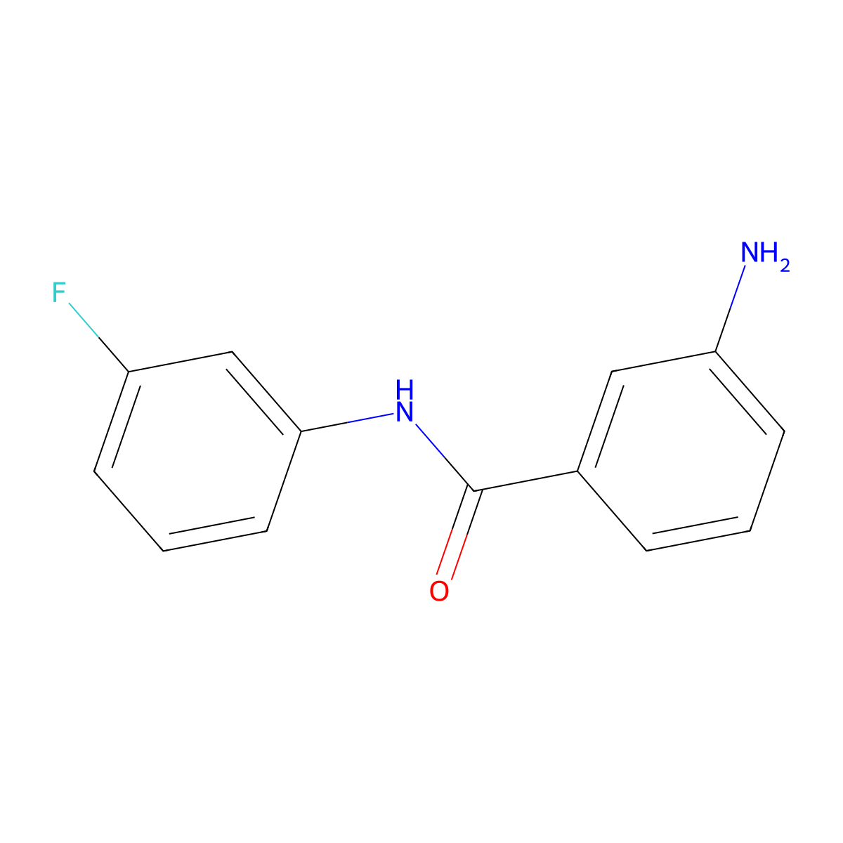 3-amino-N-(3-fluorophenyl)benzamide molecular structure, CAS 251446-40-9