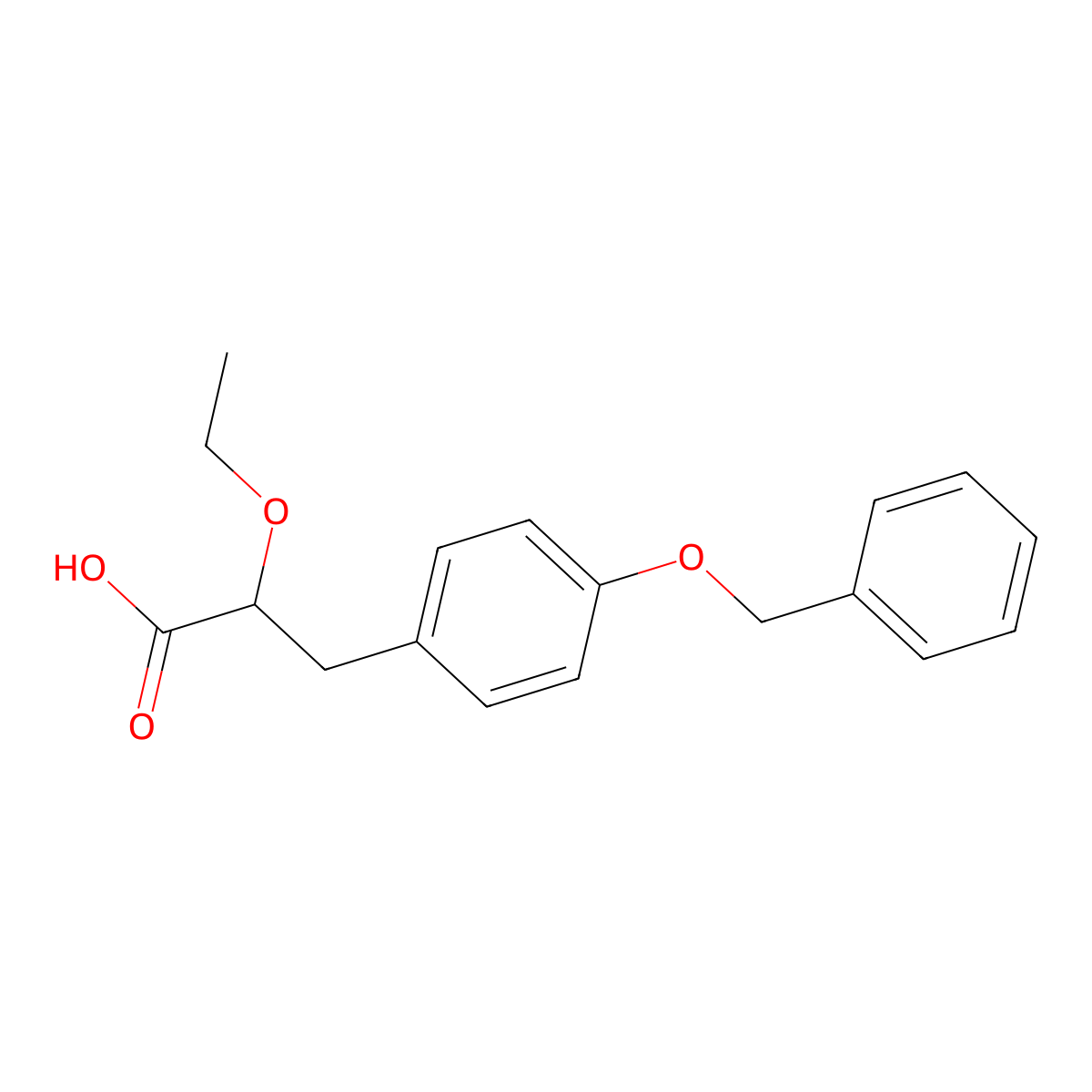(S)-3-(4-(Benzyloxy)phenyl)-2-ethoxypropanoic acid molecular structure, CAS 251454-49-6