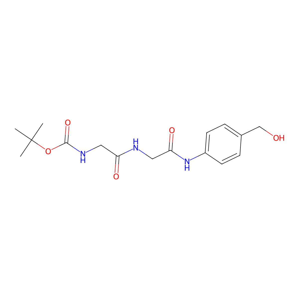 Boc-Gly-Gly-N-[4-(hydroxymethyl)phenyl] molecular structure, CAS 251459-35-5