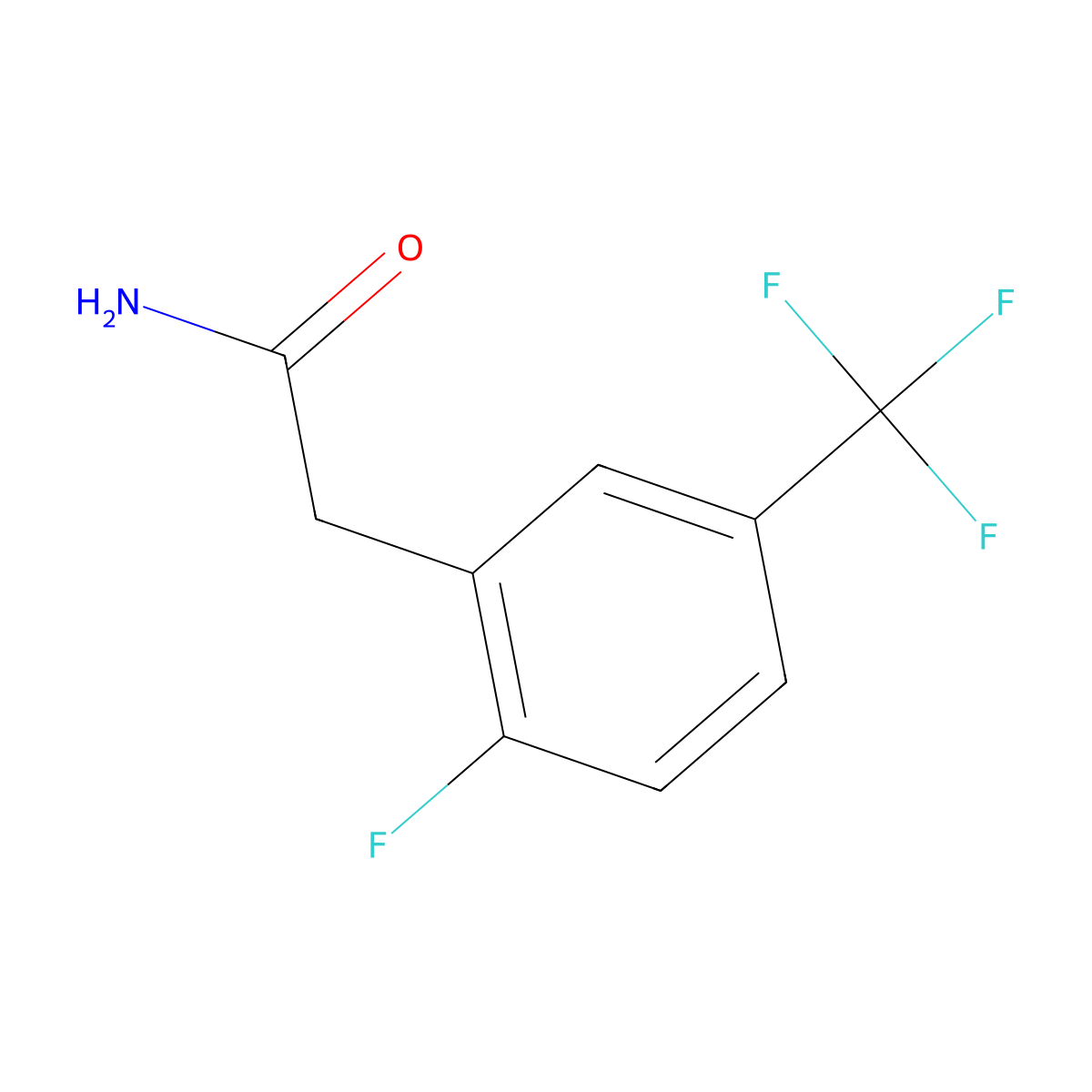 2-[2-Fluoro-5-(trifluoromethyl)phenyl]acetamide molecular structure, CAS 2514625-17-1