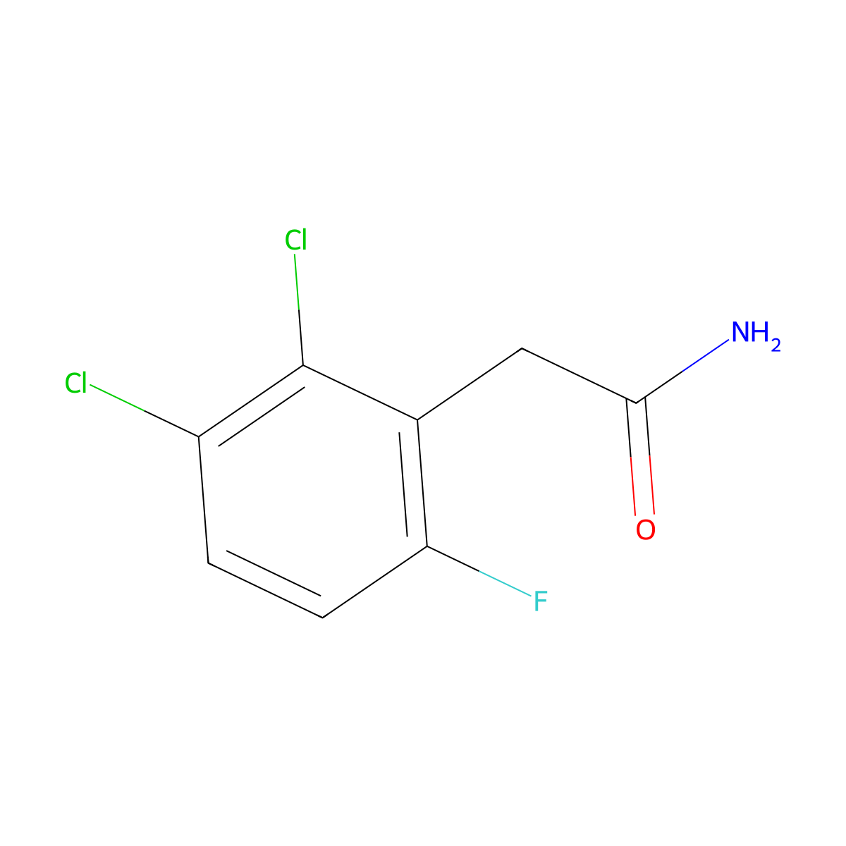 2-(2,3-Dichloro-6-fluorophenyl)acetamide molecular structure, CAS 2514638-84-5