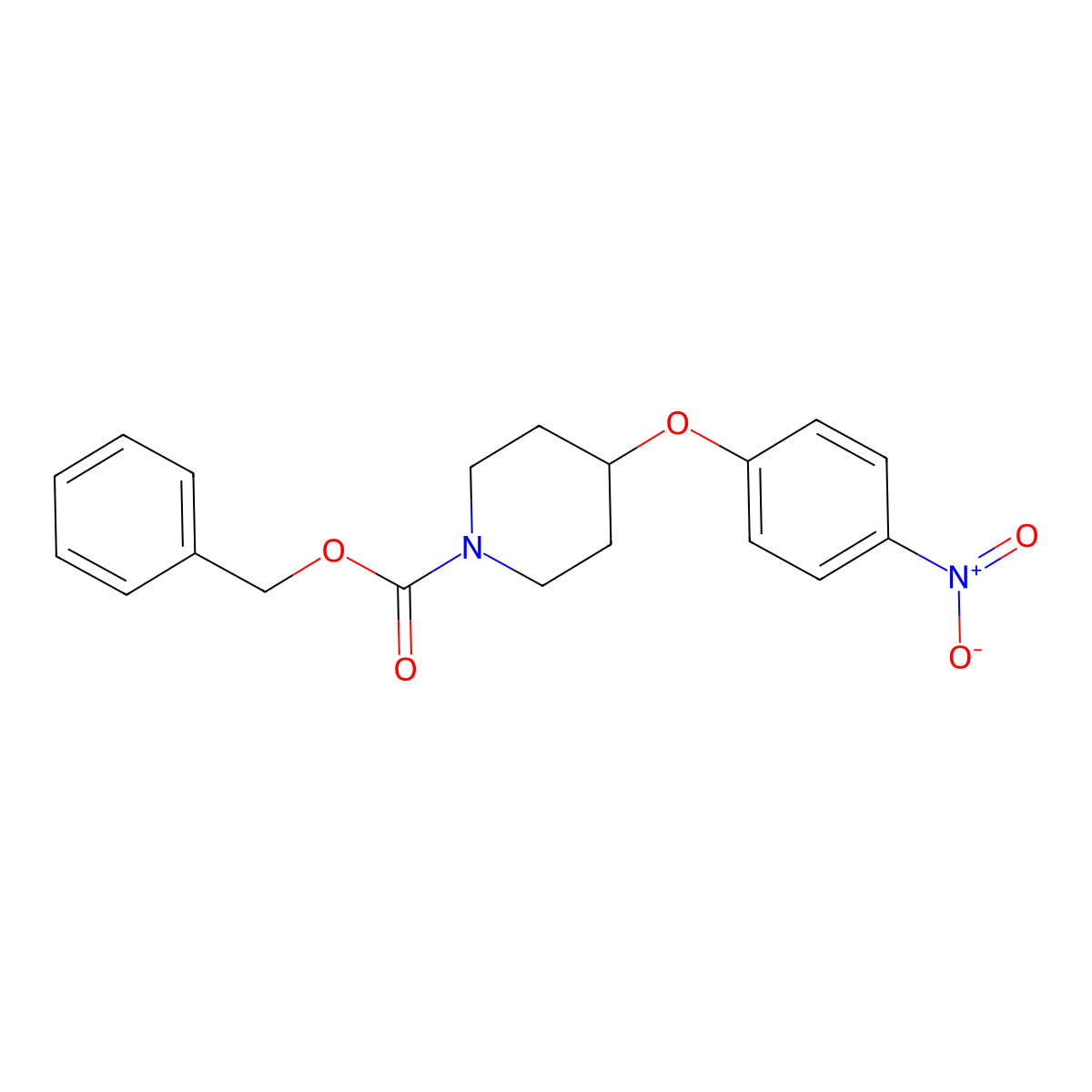 Benzyl 4-(4-nitrophenoxy)piperidine-1-carboxylate molecular structure, CAS 2514677-89-3