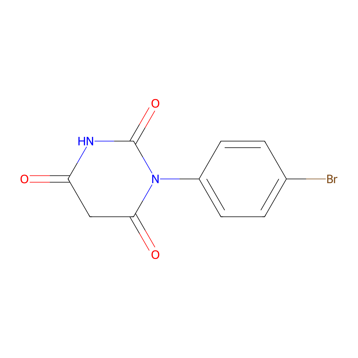 1-(4-Bromophenyl)-1,3-diazinane-2,4,6-trione molecular structure, CAS 251468-84-5