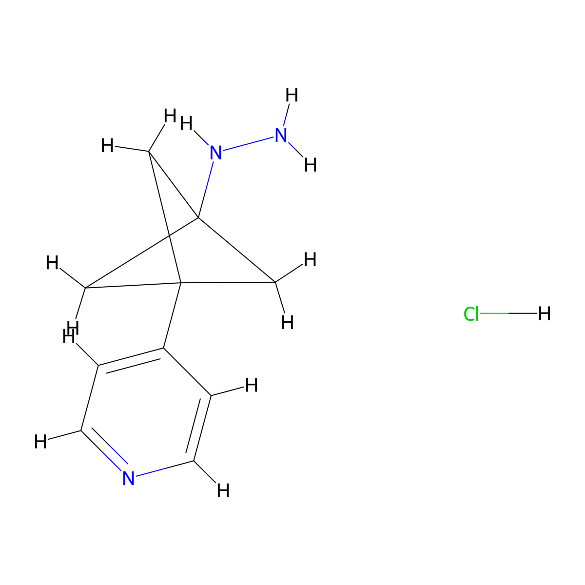 4-(3-Hydrazinylbicyclo[1.1.1]pentan-1-YL)pyridine hydrochloride molecular structure, CAS 2514758-73-5