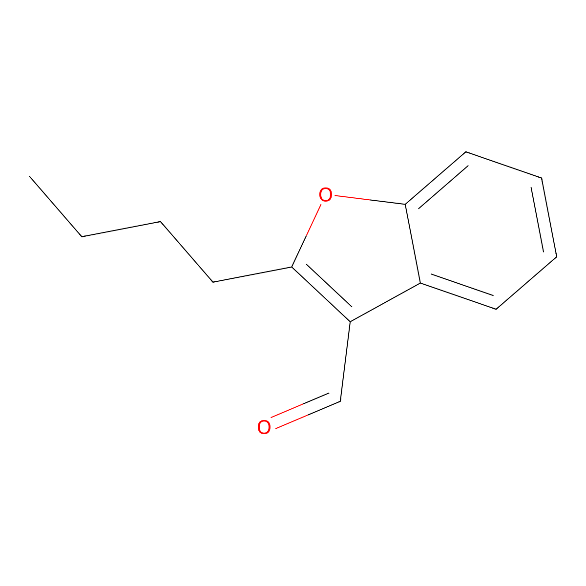 2-Butyl-1-benzofuran-3-carbaldehyde molecular structure, CAS 251479-20-6