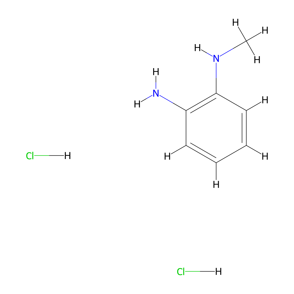 N-Methyl-o-phenylenediamine dihydrochloride molecular structure, CAS 25148-68-9