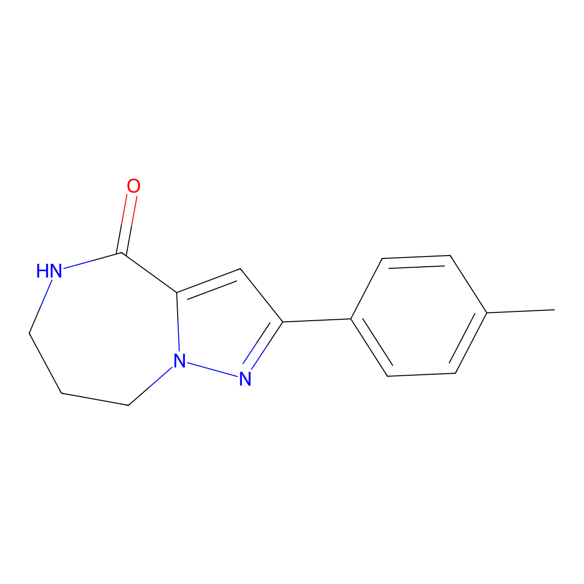 5,6,7,8-Tetrahydro-2-p-tolylpyrazolo[1,5-a][1,4]diazepin-4-one molecular structure, CAS 2514887-64-8