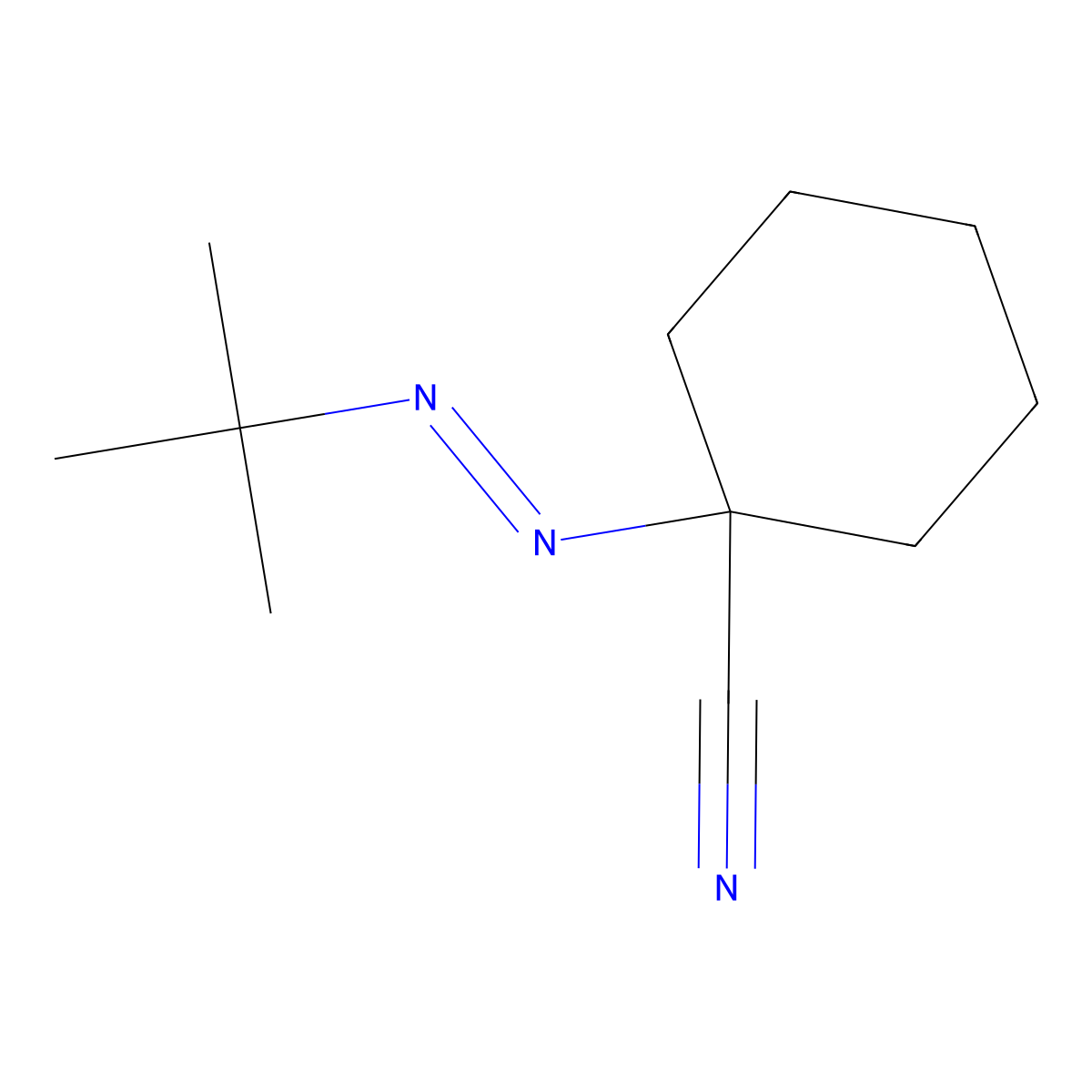1-(tert-Butylazo)-1-cyclohexanecarbonitrile molecular structure, CAS 25149-47-7