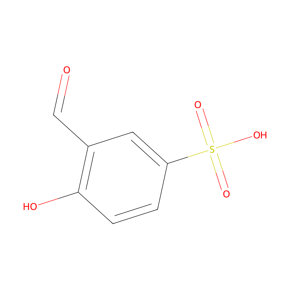 5-Sulfosalicylaldehyde molecular structure, CAS 25149-61-5