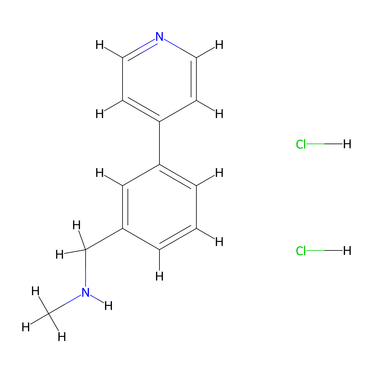 N-Methyl-1-(3-(pyridin-4-YL)phenyl)methanamine dihydrochloride molecular structure, CAS 2514927-74-1