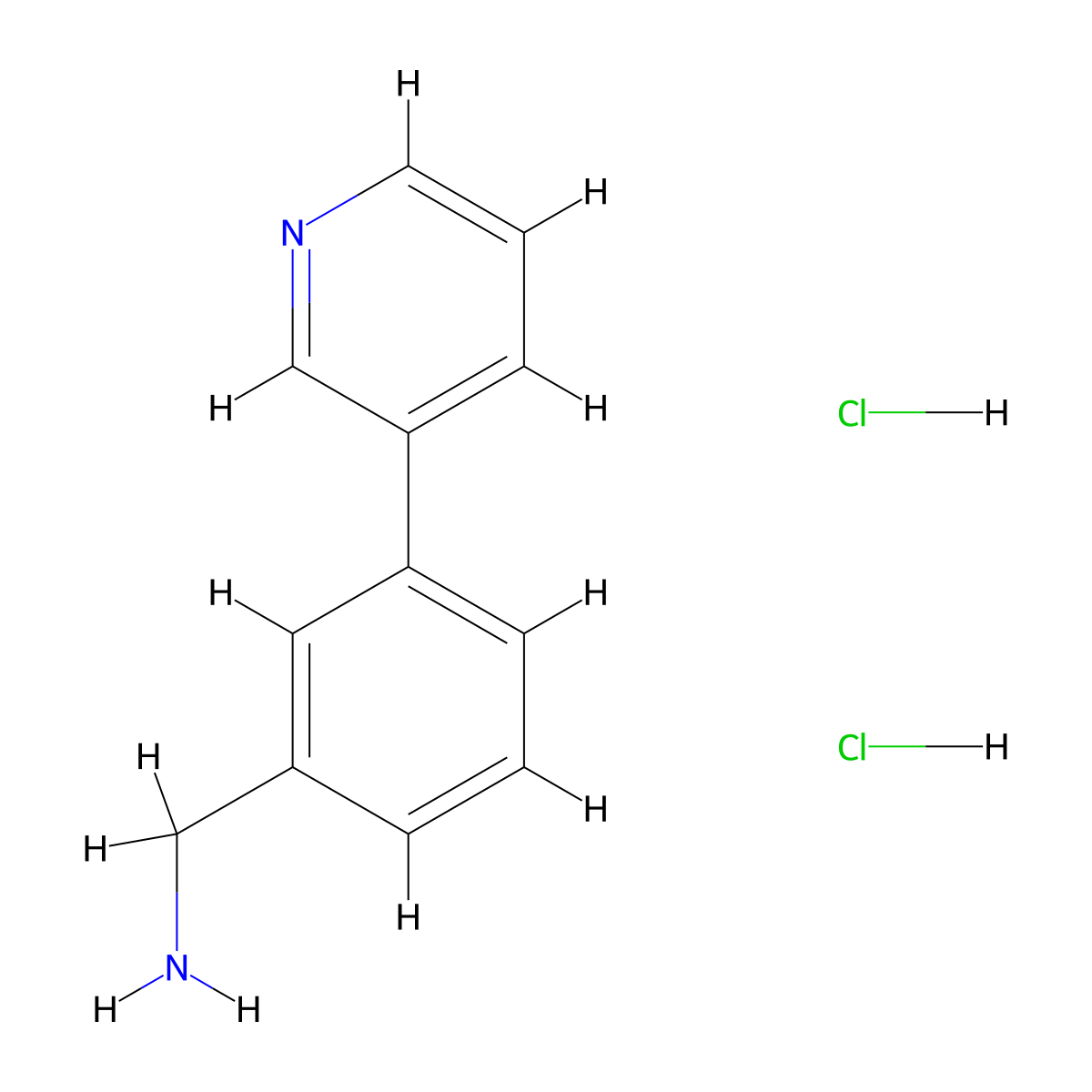 3-(3-Pyridinyl)benzenemethanamine dihydrochloride molecular structure, CAS 2514927-80-9
