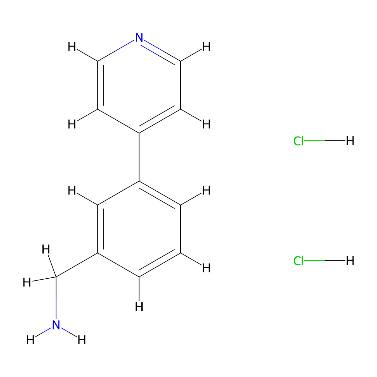 3-(4-Pyridyl)benzylamine dihydrochloride molecular structure, CAS 2514927-81-0