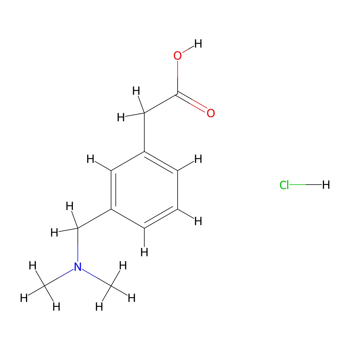 3-(Dimethylaminomethyl)phenylacetic acid HCl molecular structure, CAS 2514927-99-0