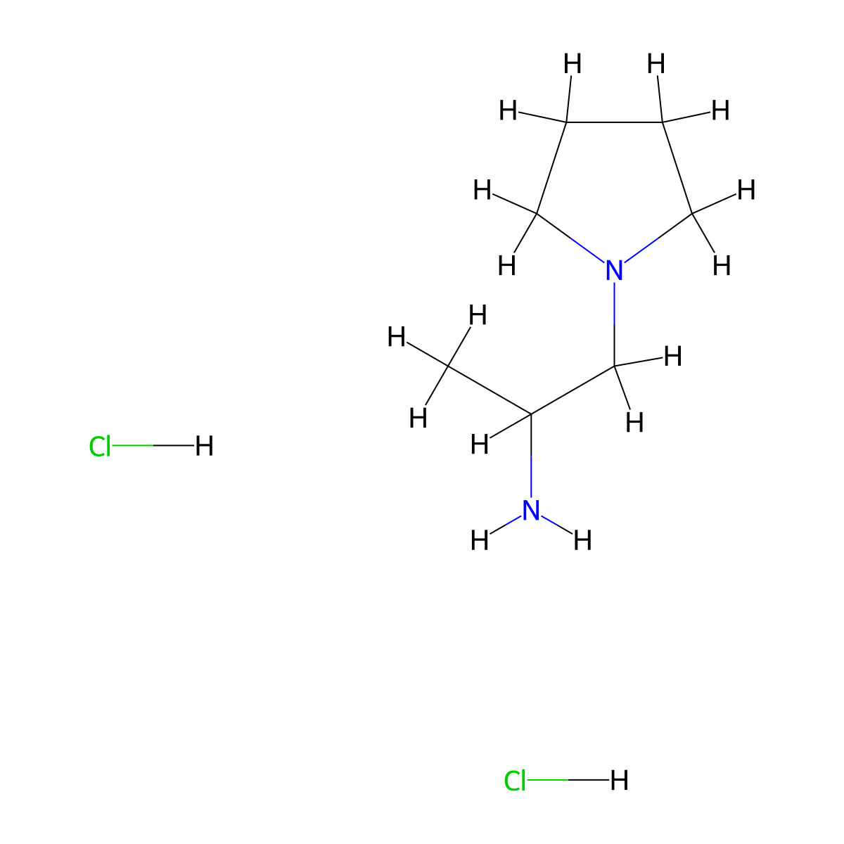 1-(1-Pyrrolidinyl)-2-propanamine dihydrochloride molecular structure, CAS 2514936-35-5