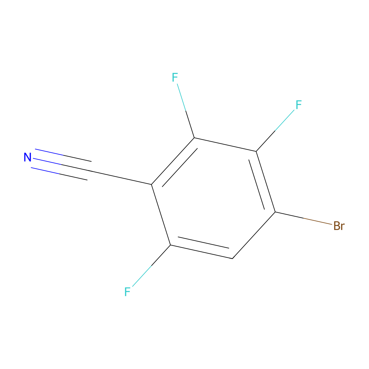 4-Bromo-2,3,6-trifluorobenzonitrile molecular structure, CAS 2514941-93-4