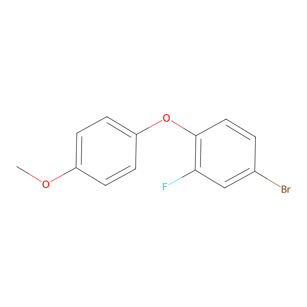 4-Bromo-2-fluoro-1-(4-methoxyphenoxy)benzene molecular structure, CAS 2514941-94-5