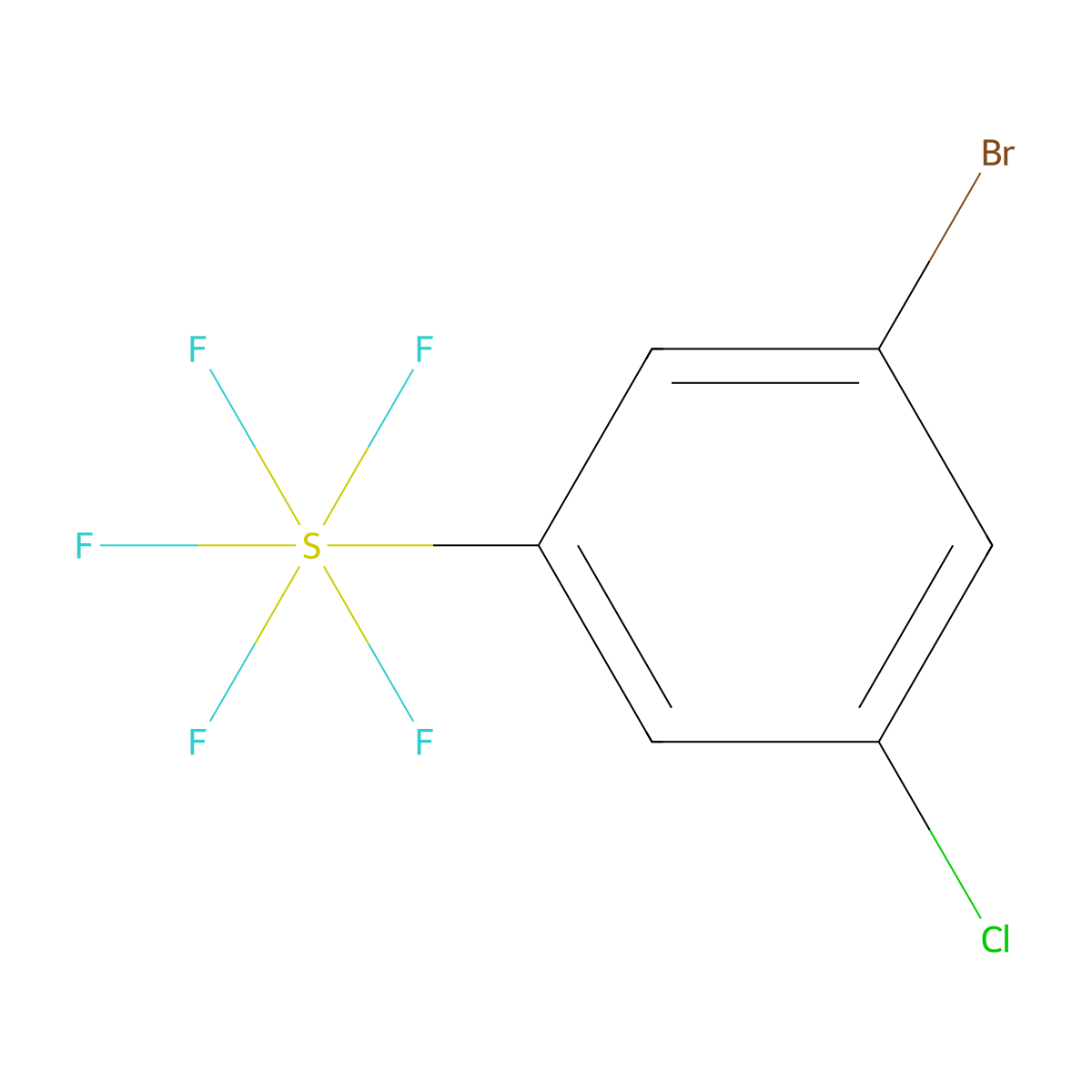 3-Chloro-5-(pentafluorosulfur)bromobenzene molecular structure, CAS 2514941-99-0