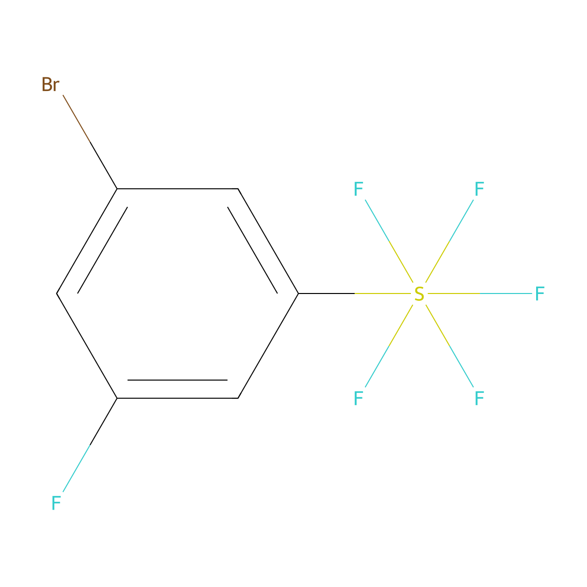 3-Fluoro-5-(pentafluorosulfur)bromobenzene molecular structure, CAS 2514942-03-9