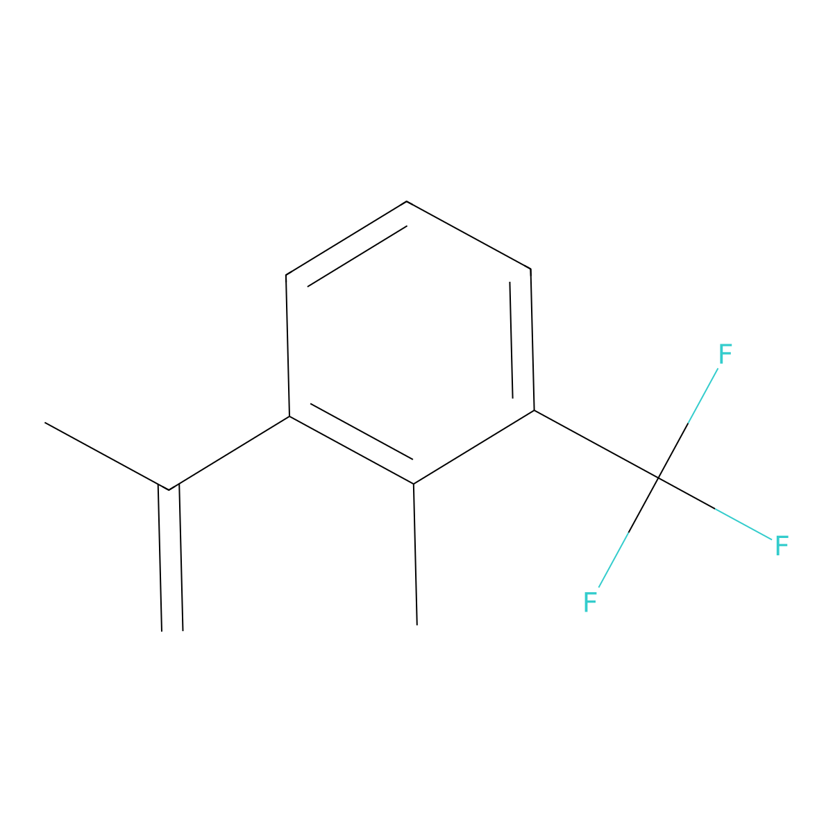 2-Methyl-3-(trifluoromethyl)-alpha-methylstyrene molecular structure, CAS 2514942-04-0