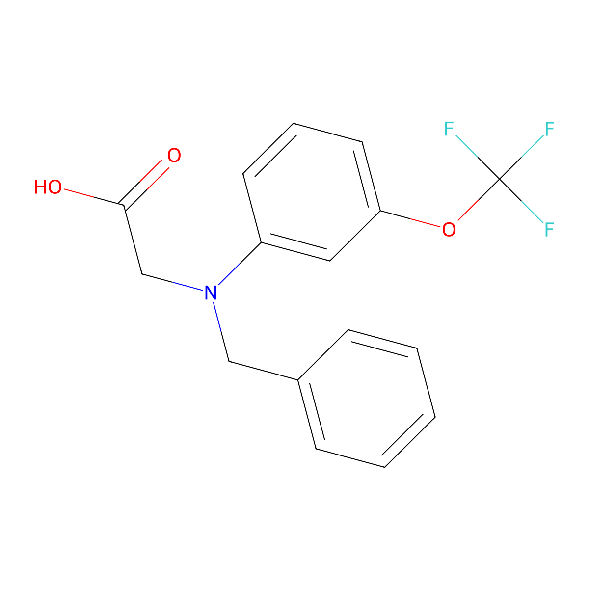 N-Benzyl-3-(trifluoromethoxy)-DL-phenylglycine molecular structure, CAS 2514942-07-3