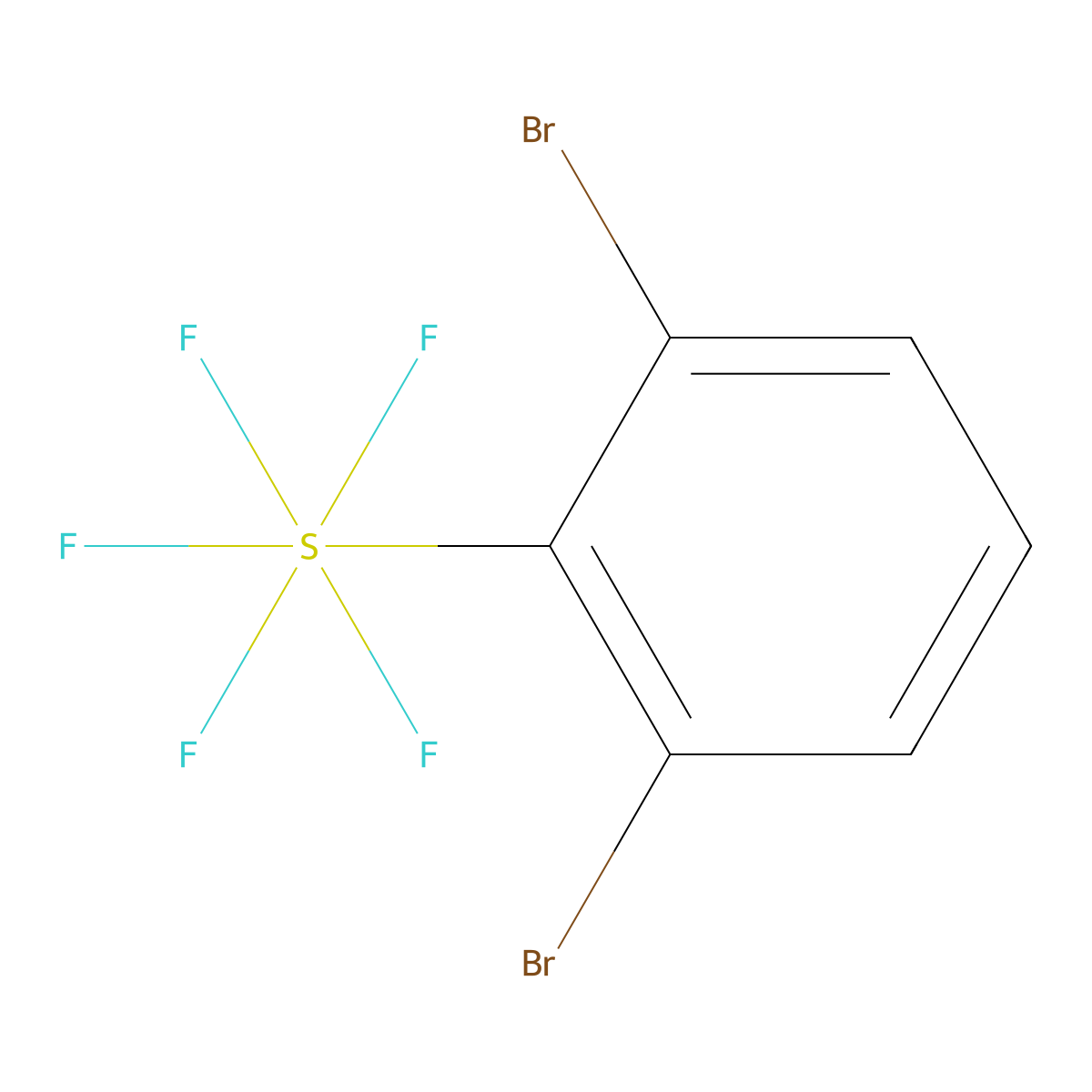 (2,6-Dibromophenyl)-pentafluoro-lambda6-sulfane molecular structure, CAS 2514942-08-4