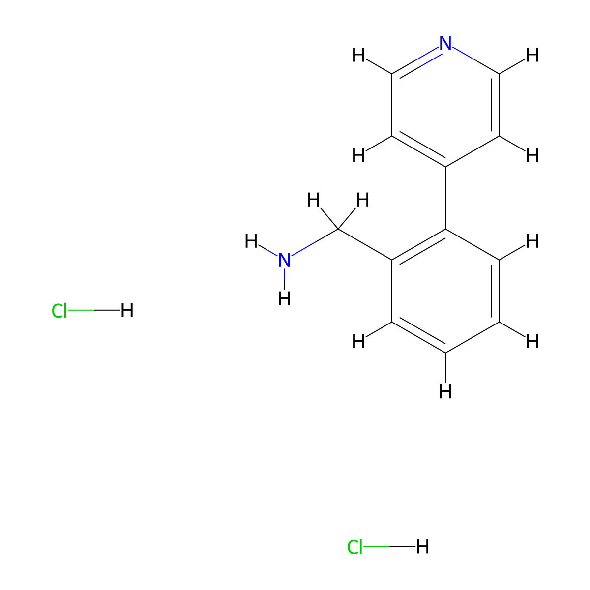 2-(4-Pyridinyl)benzenemethanamine dihydrochloride molecular structure, CAS 2514946-96-2