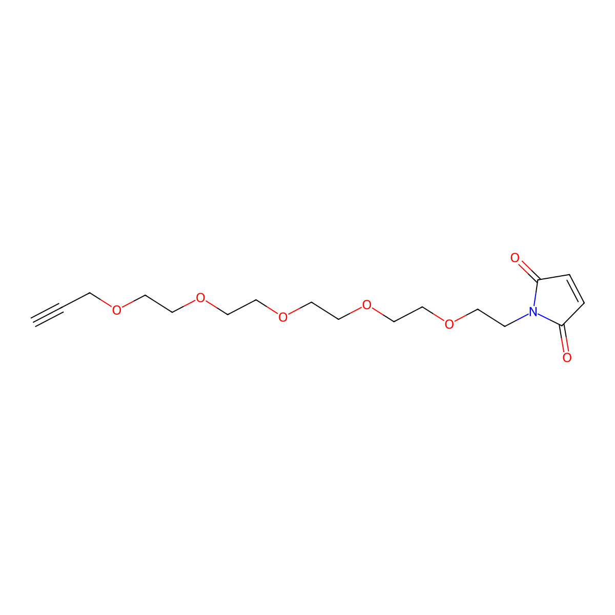 1-(3,6,9,12,15-Pentaoxaoctadec-17-yn-1-yl)-1H-pyrrole-2,5-dione molecular structure, CAS 2514947-01-2