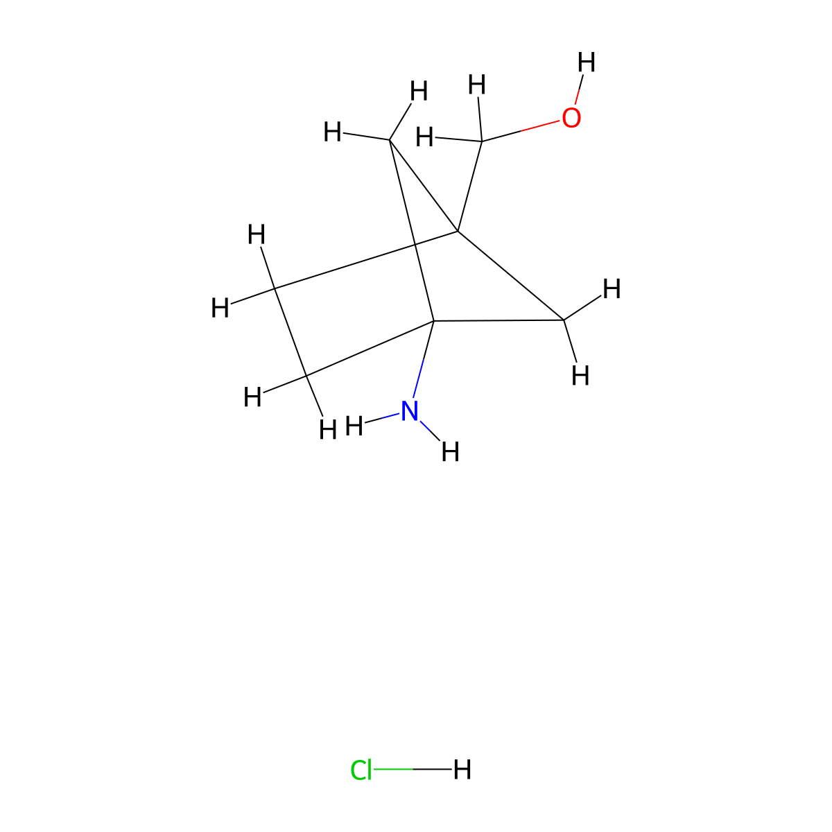 (4-Amino-1-bicyclo[2.1.1]hexanyl)methanol;hydrochloride molecular structure, CAS 2514950-12-8