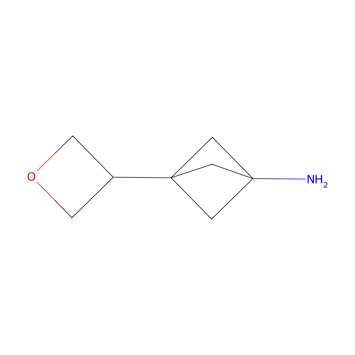 3-(Oxetan-3-yl)bicyclo(1.1.1)pentan-1-amine molecular structure, CAS 2514950-31-1
