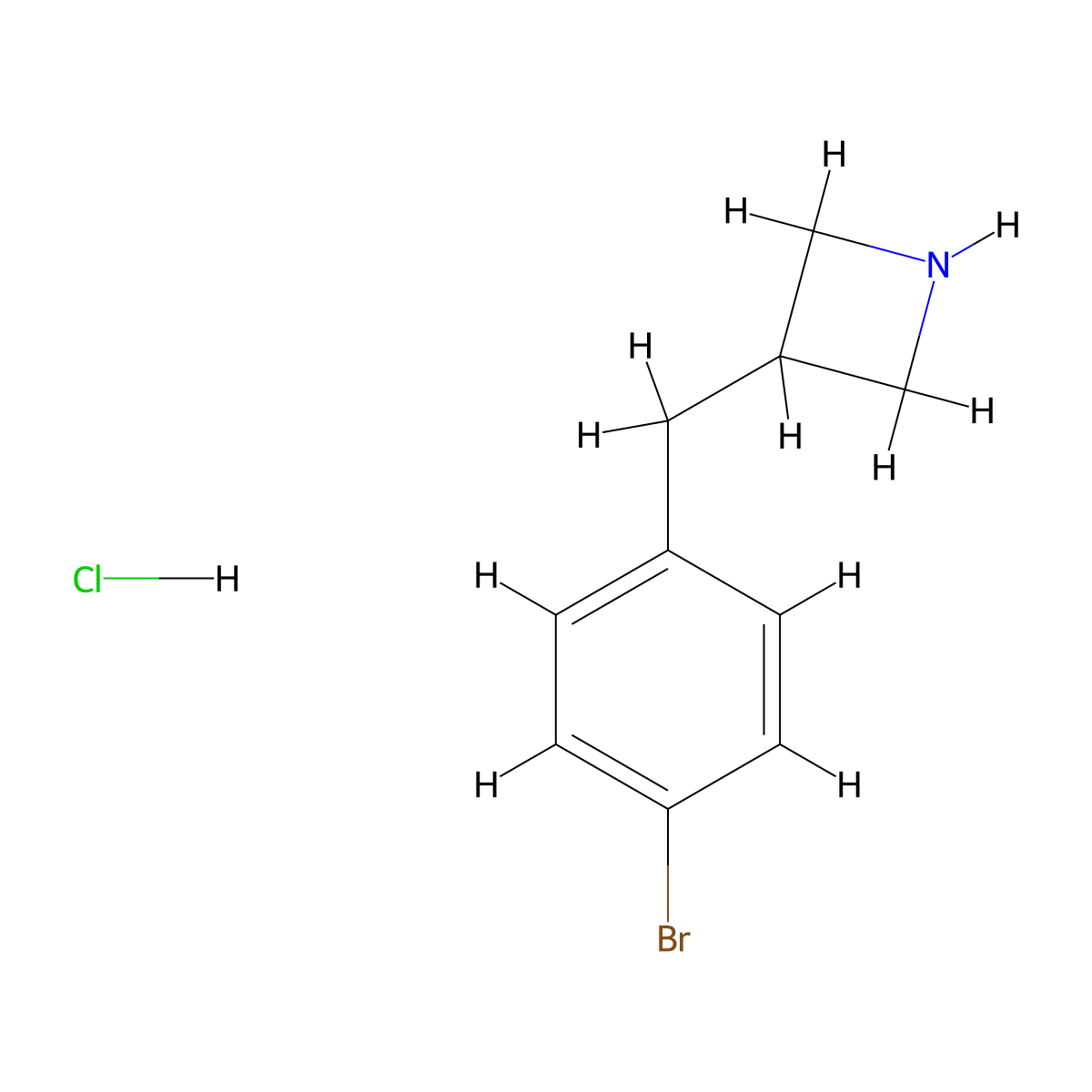 3-[(4-Bromophenyl)methyl]azetidine Hydrochloride molecular structure, CAS 2514950-93-5