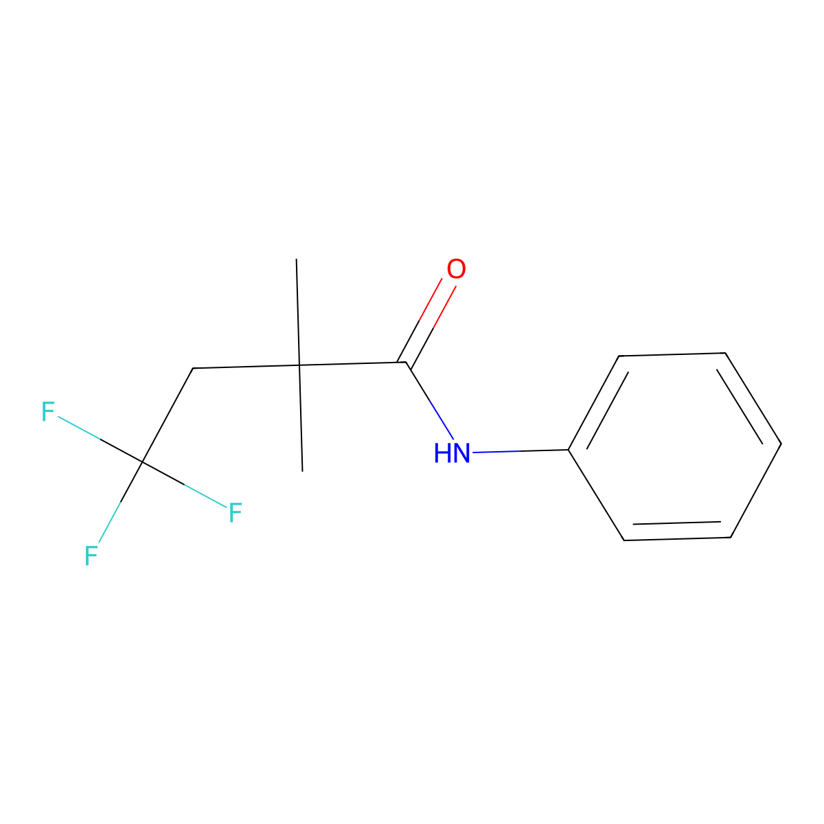 4,4,4-trifluoro-2,2-dimethyl-N-phenylbutanamide molecular structure, CAS 2514955-32-7
