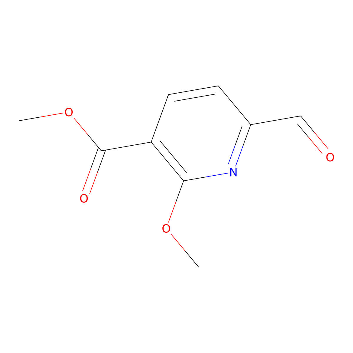 Methyl 6-Formyl-2-methoxynicotinate molecular structure, CAS 2514958-11-1