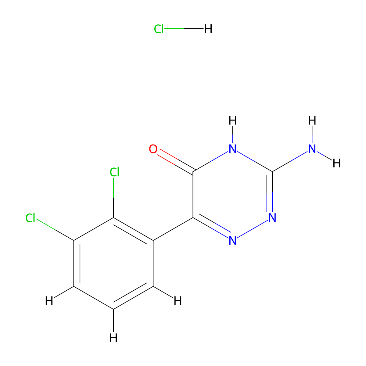 Lamotrigineepimpuritya molecular structure, CAS 2514964-06-6