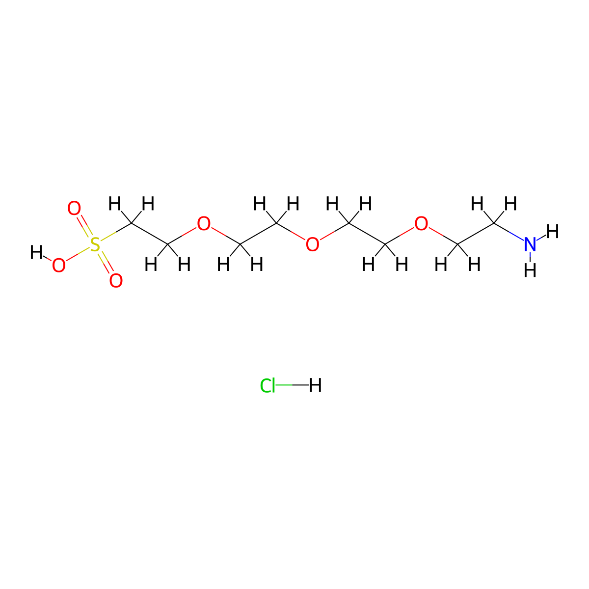 Amino-peg3-sulfonicacidhclsalt molecular structure, CAS 2514964-15-7