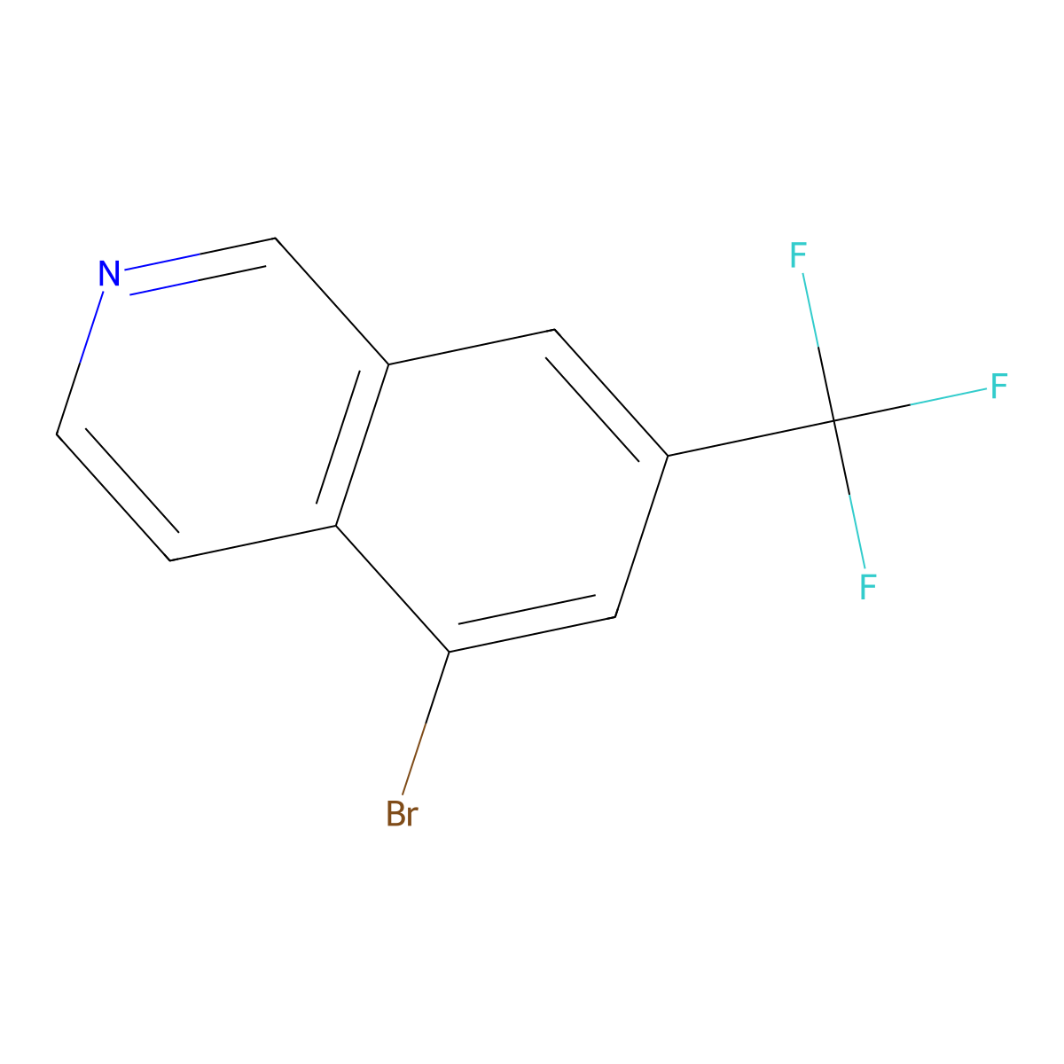 5-Bromo-7-(trifluoromethyl)isoquinoline molecular structure, CAS 2514965-55-8