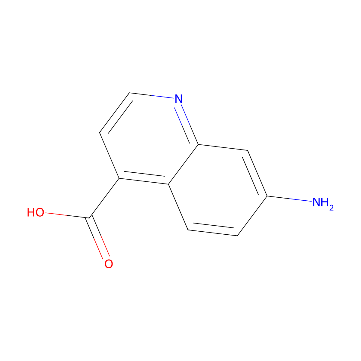 7-Aminoquinoline-4-carboxylic acid molecular structure, CAS 2514965-57-0