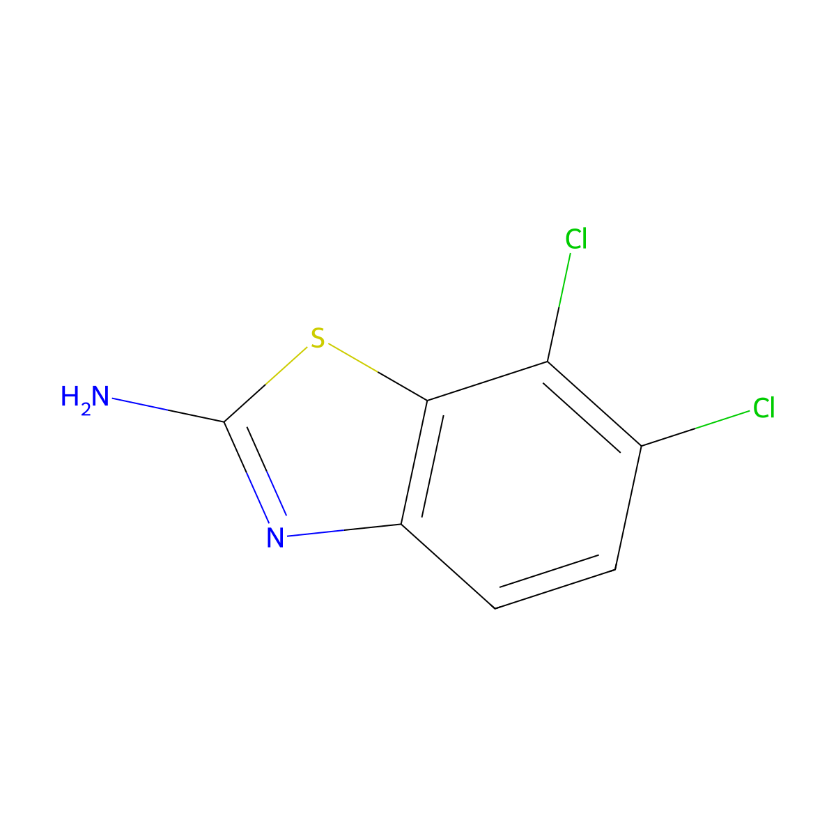 2-Amino-6,7-dichlorobenzothiazole molecular structure, CAS 25150-27-0