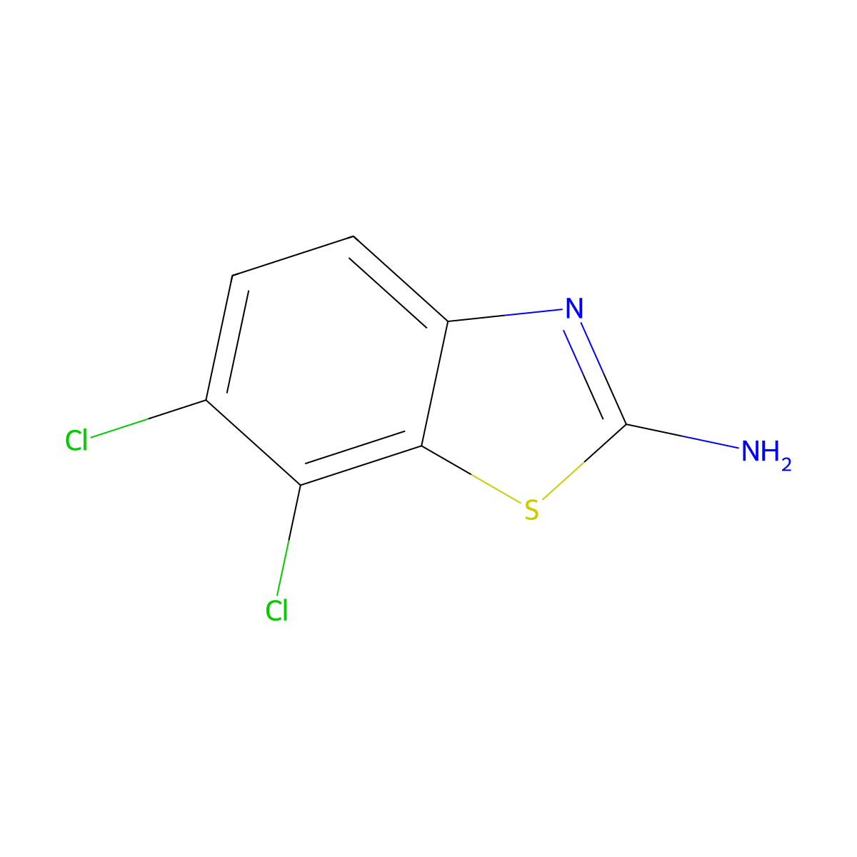 2-Amino-6,7-dichlorobenzothiazole molecular structure, CAS 25150-27-0