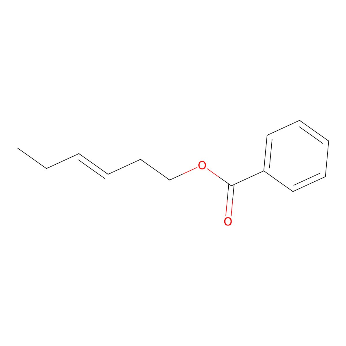 3-Hexenyl benzoate, (3Z)- molecular structure, CAS 25152-85-6