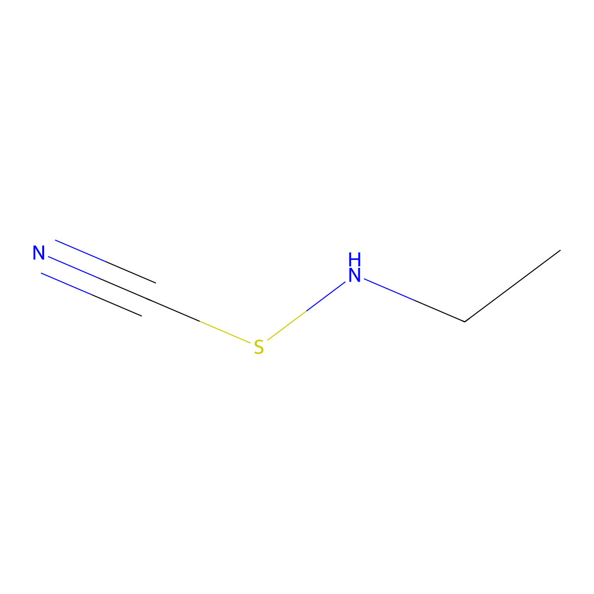 Ethylamino thiocyanate molecular structure, CAS 25153-19-9