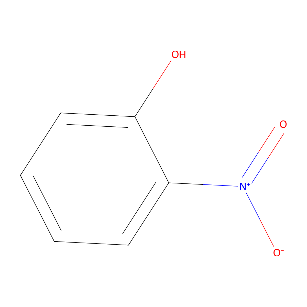 2-Nitrophenol molecular structure, CAS 25154-55-6
