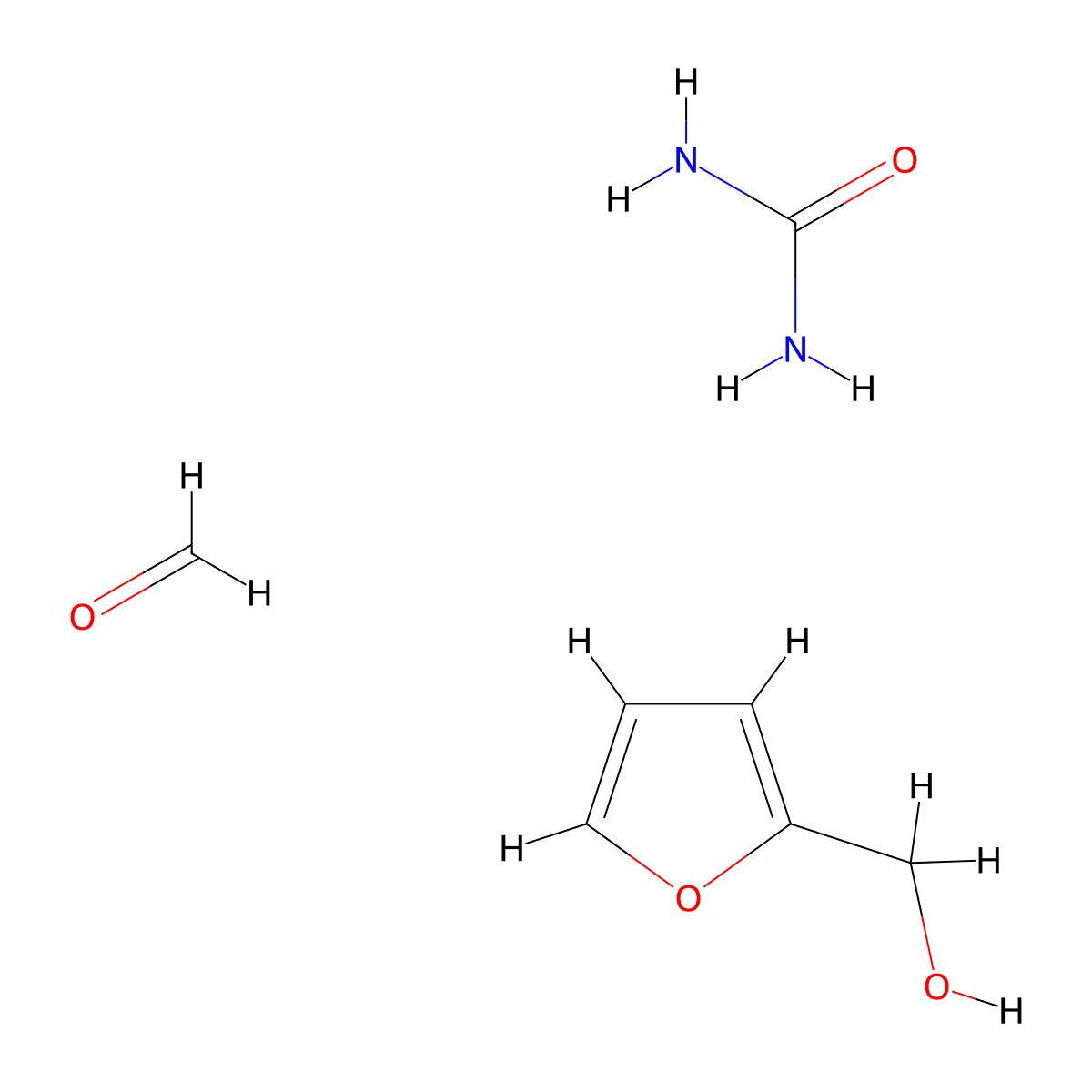 Urea, polymer with formaldehyde and 2-furanmethanol molecular structure, CAS 25154-81-8