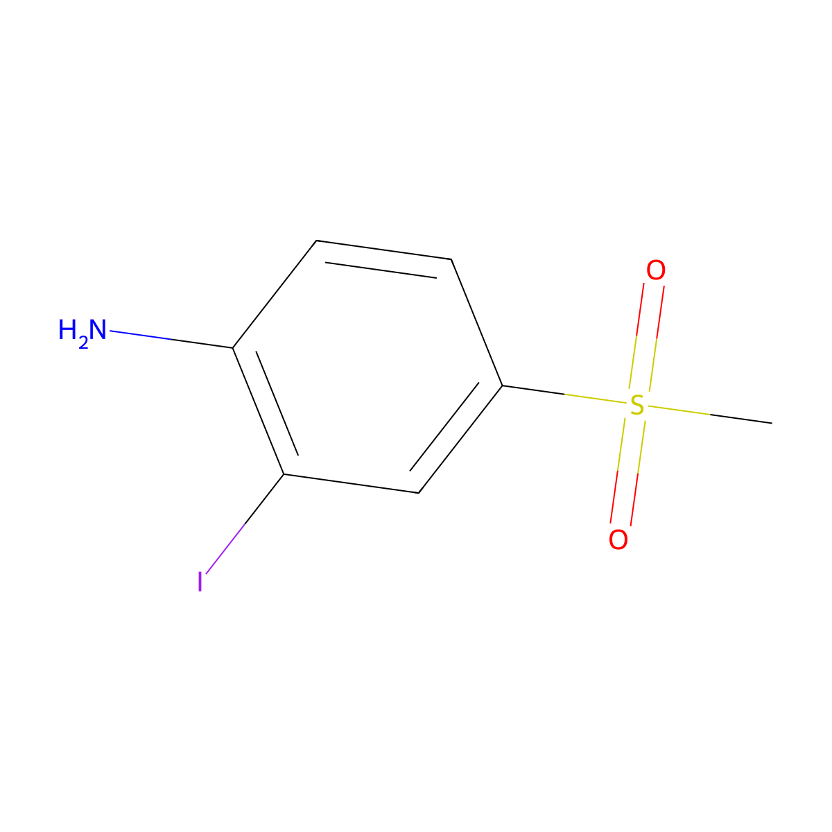 2-Iodo-4-methanesulfonylaniline molecular structure, CAS 251548-94-4